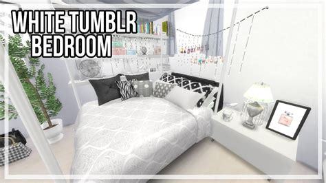 The Sims 4 Room Build White Tumblr Bedroom Youtube