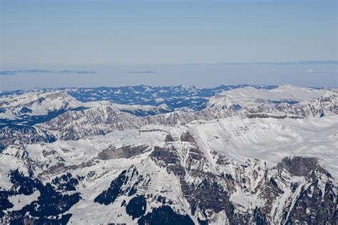 Snow Capped Mountain Range In Jungfraujoch Switzerland Europe Stock