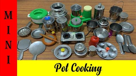 Mini Pot Cooking Items Part 1tiny Kitchen Set Miniature Cooking