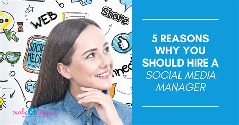 Managing your social media presence can be a challenge, but here are the best apps and platforms to make it easier for marketing and management. 5 Reasons Why You Should Hire a Social Media Manager ...