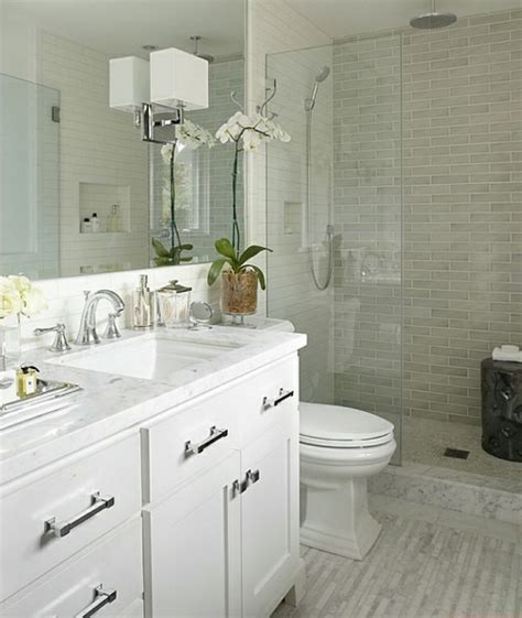 A hanging shower caddie always works in a small bathroom. 30 small bathroom designs - functional and creative ideas