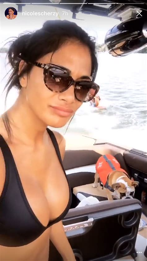 Nicole Scherzinger Flashes Extreme Cleavage In Skintight Bikini Celebrity News Showbiz And Tv