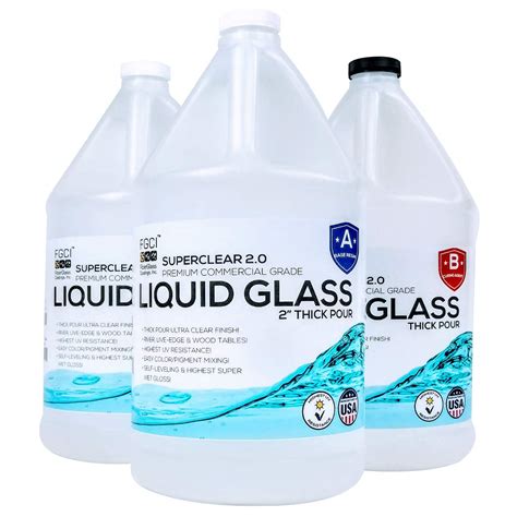 Buy Deep Pour Epoxy Resin Kit Crystal Clear Liquid Glass 2 4 Inch 3 Gl