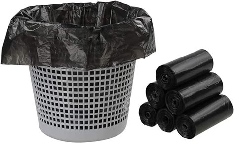 Ramddy 15 Gallon Small Trash Bags Black 6 Roll150 Counts Health And Personal Care