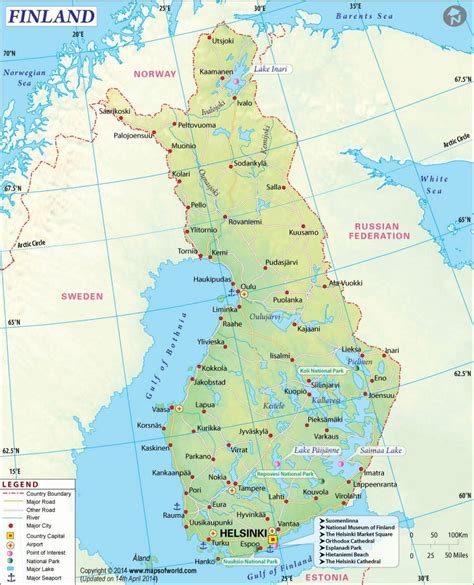 Landkarte Finnland