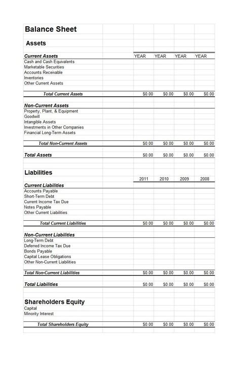 Farm Balance Sheet Template Excel Template Business Format