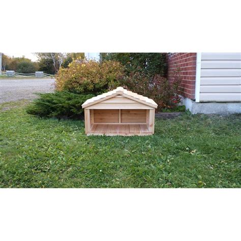 Outdoor Cedar Cat Or Dog Feeding Station