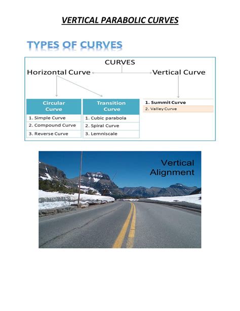 Lecture Notes Symmetrical Parabolic Vertical Curves Vertical