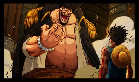 Online Crop Blackbeard And Luffy Poster Anime One Piece Monkey D