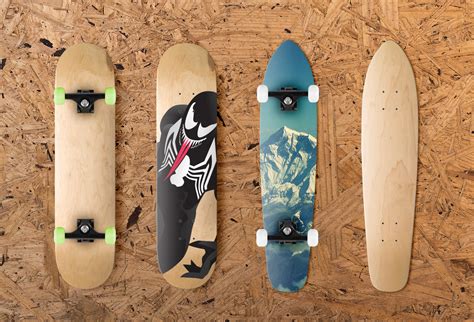 multiple skateboard designs mockup designhooks