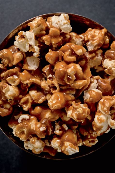 Maple Toffee Popcorn With Salted Peanuts Recipe Toffee Popcorn