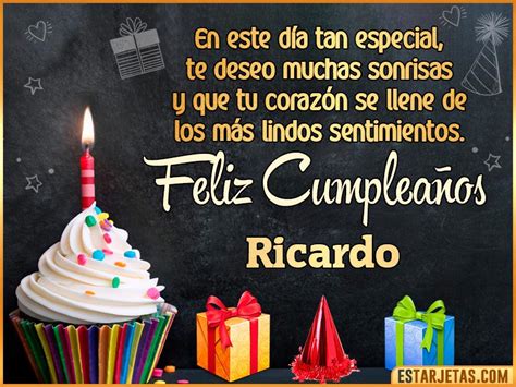 Feliz Cumpleaños Ricardo Imágenes  Tarjetas Y Mensajes