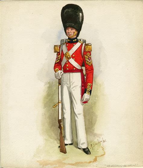 Grenadier Guards Sergeant In Marching Order 1830 British Uniforms