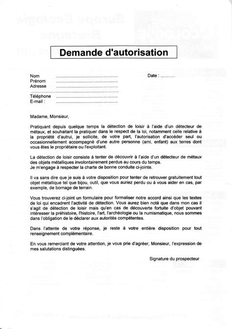 Modele Lettre Demande D Autorisation De Sortie Cpam Lettres De Partage