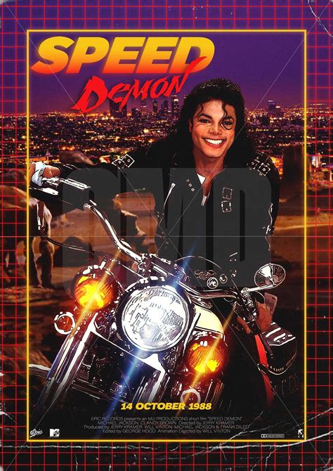 Michael Jackson SPEED DEMON Original Poster Art Print Etsy Michael