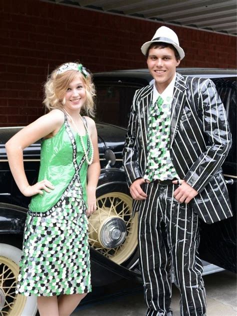 10 Incredible Prom Dresses And Tuxedosmade Entirely From Duct Tape
