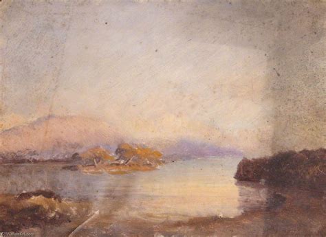 Grabados De Calidad Del Museo Lago Con Montañas De Thomas Stuart Smith