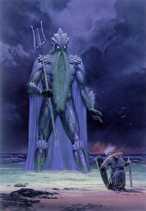 Tuor And Ulmo By Ted Nasmith Middle Earth Art Tolkien Lotr Art