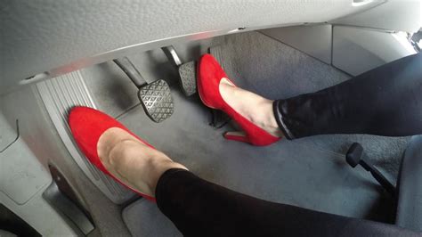 Pedal Pumping With My Red High Heels Youtube