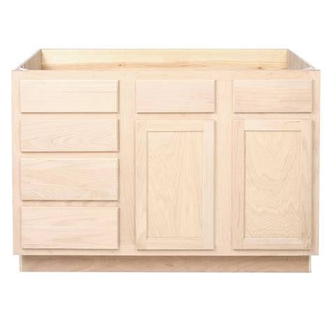 Please note top drawer is a false drawer only the bottom drawers are functional. Bathroom Vanity Sink & Drawer Base 48Unfinished Oak ...