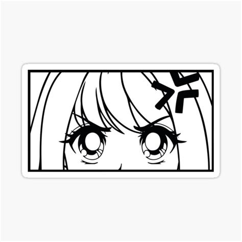 Angry Girls Anime Face Sticker For Sale By Mrabde Redbubble