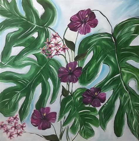 Monstera Painting By Nicole Shearan Pixels