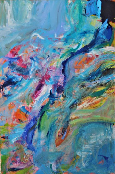 Rebecca Klementovich Rush Of Icefalls Painting Oil On Canvas For