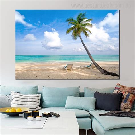 Buy Beach Table Canvas Print Wall Art Decor