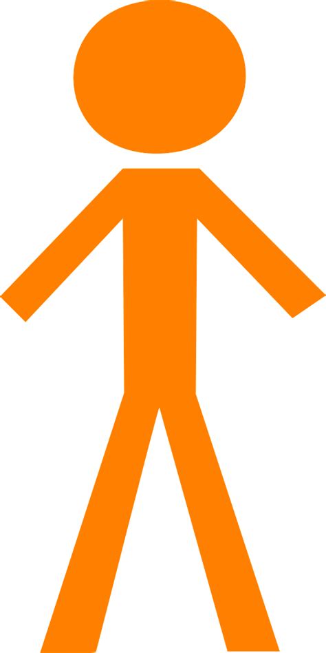 Strichmännchen Person Orange Kostenlose Vektorgrafik Auf Pixabay