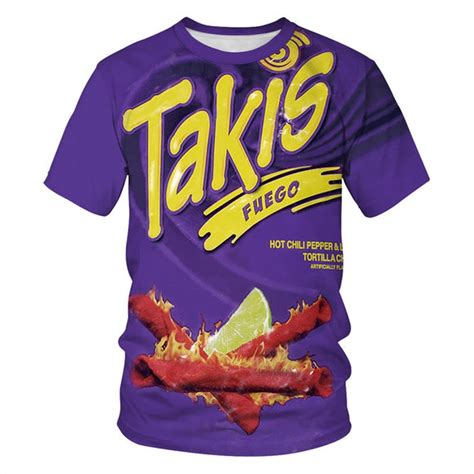 Mens Funny T Shirts 3d Takis Graphic Printed Pattern Cool Casual