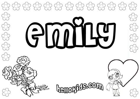 Coloring Pages Of The Name Emily