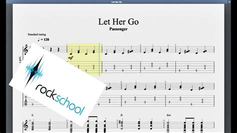 Let Her Go Rockschool Grade 2 Acoustic Guitar Youtube