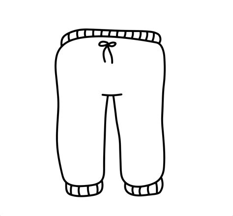 Baby Pants Infant Clothes And Pajamas Cartoon Outline Illustration