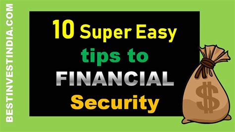 10 Super Easy Tips To Have Financial Security How To Secure Your