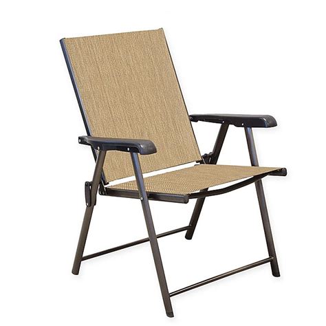 Vinyl straps discolor and loosen; Never Rust Aluminum Folding Sling Chairs (Set of 2) | Bed ...