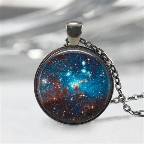 Milky Way Galaxy Necklace Sparkly Glittery Astronomy Milky Etsy In