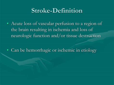 Ppt Diagnosis And Management Of Acute Ischemic Stroke Powerpoint