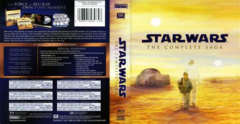 Star Wars The Complete Saga Discs 1 6 Bluray Back Movie Blu Ray