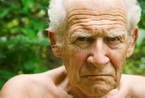 Angry Frowning Senior Man Face Portrait Of An Old Angry Frowning Senior Man Spon Man