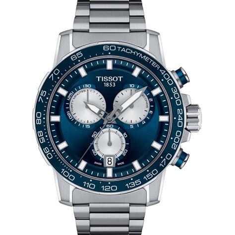 tissot supersport chronograph 45 5mm blue watch watches from francis and gaye jewellers uk