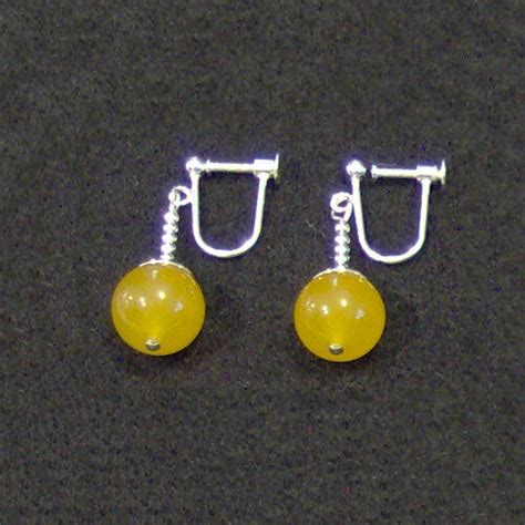 Dragon ball z earrings fusion. Clip on Yellow Jade Potara Fusion Earrings Dragon Ball Z Dragonballz Earings | eBay