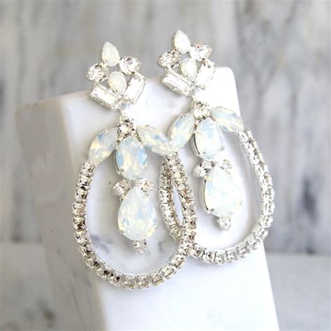 Bridal Earrings Bridal Opal Earrings Opal Chandelier Etsy Israel