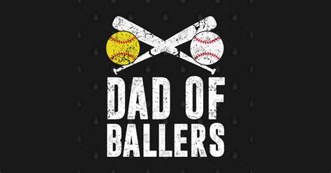 Mens Dad Of Ballers T Shirt Funny Baseball Softball T From Son Dad Of Ballers Magnet
