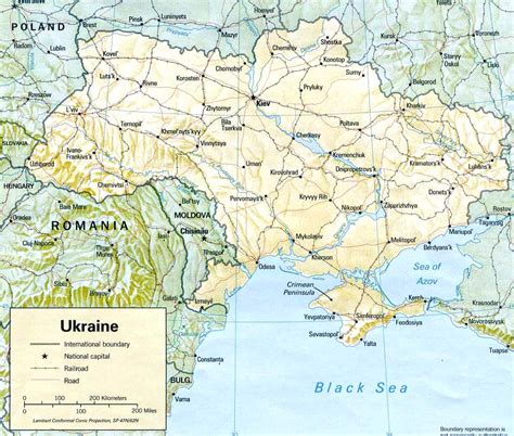 The Large Map Of Ukraine