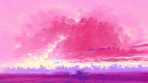 Pink Cloud Amazing Artistic Landscape Wallpaper Hd Artist 4k