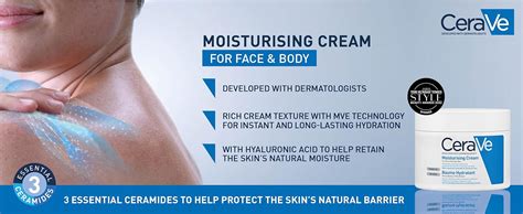 Cerave Moisturising Cream For Dry To Very Dry Skin 454g With Hyaluronic