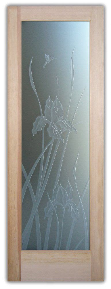 Iris 3d Private Glass Front Entry Doors Etched Carved Iris Reeds