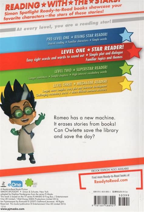 Pj Masks Save The Library Ready To Read Level 1