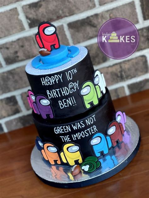 The views of the city were breathtaking a. Among Us Cake | Cool birthday cakes, Fruit birthday party ...