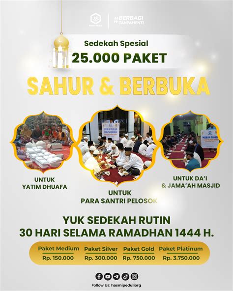 25000 Paket Sahur Dan Berbuka Puasa Ramadhan 1444 H